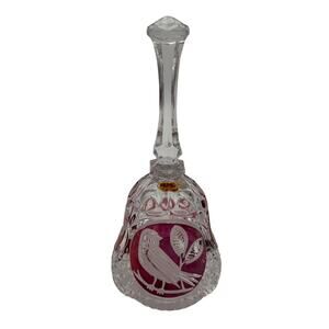 Vintage Byrdes Collection 8" Bell by Hofbauer 24% Lead Crystal No Clapper